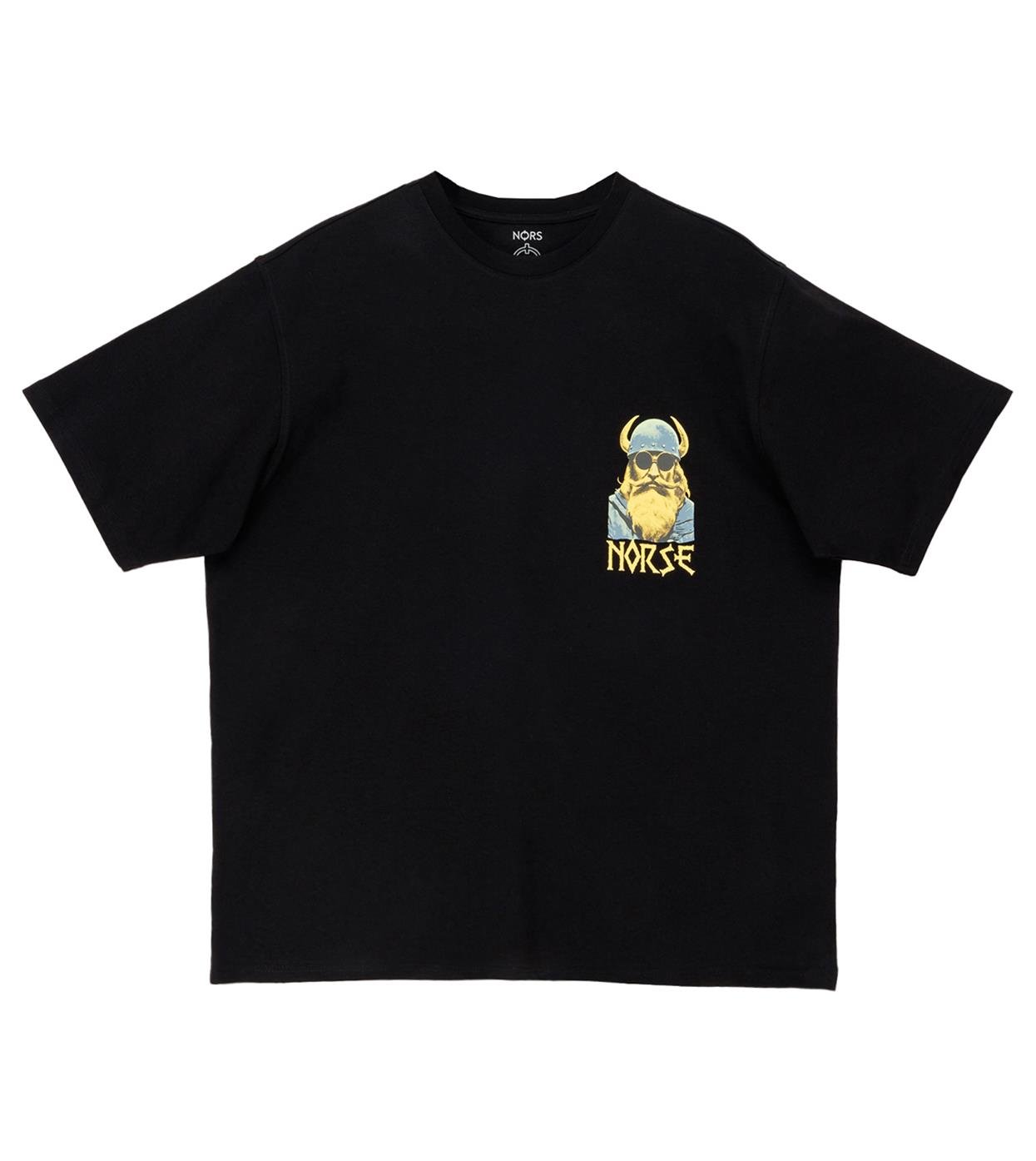 Nordic Hipster Oversize Tshirt - Siyah