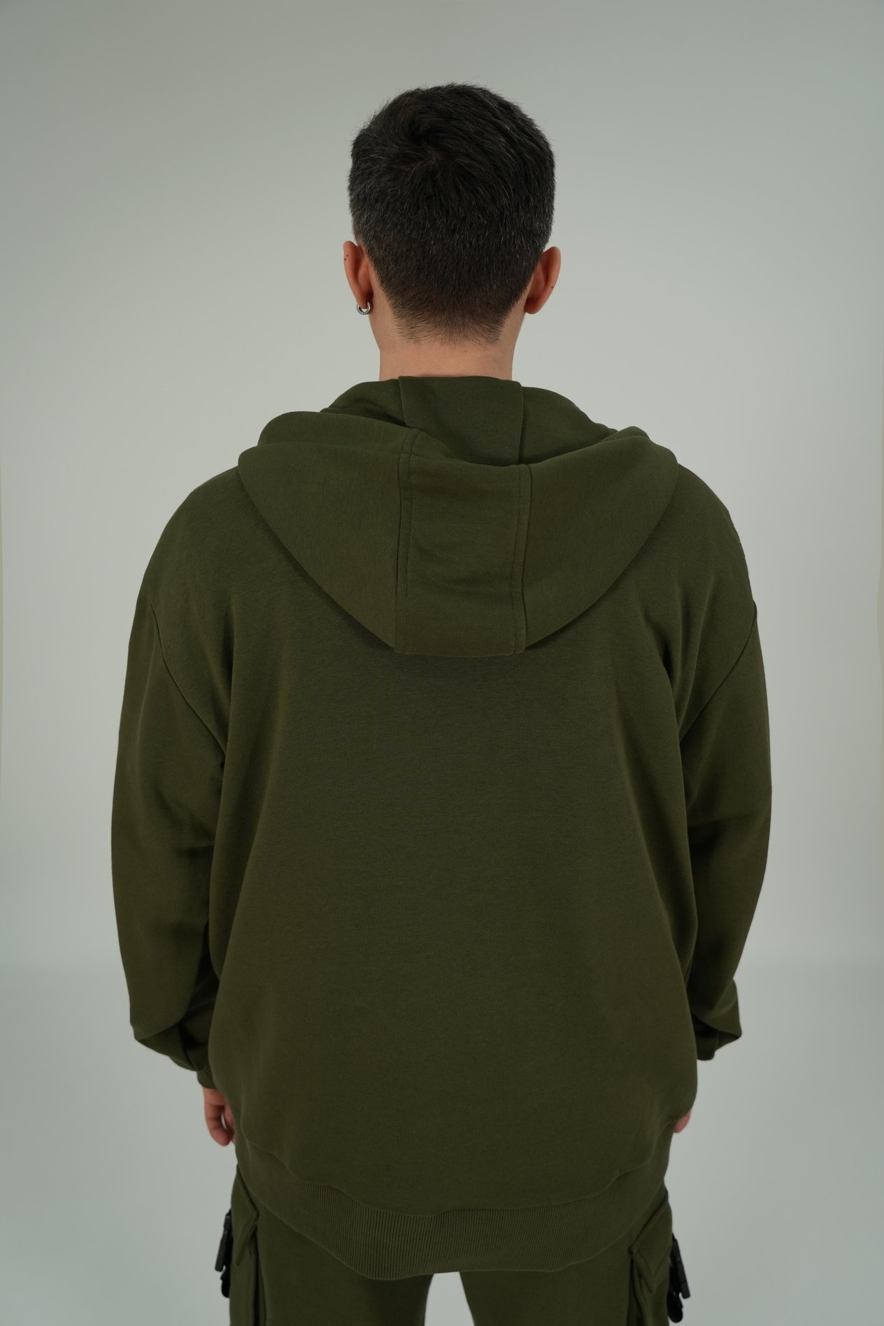 ERKEK HAKİ GROGRENLİ SWEATSHIRT