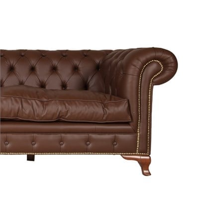 3A Mobilya Arts Chesterfield Gerçek Deri