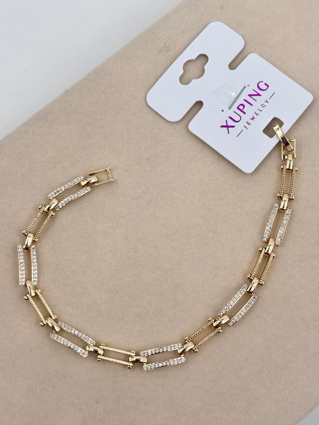 14 K Xuping Ataç Model Zirkon Detay Bileklik (19cm)