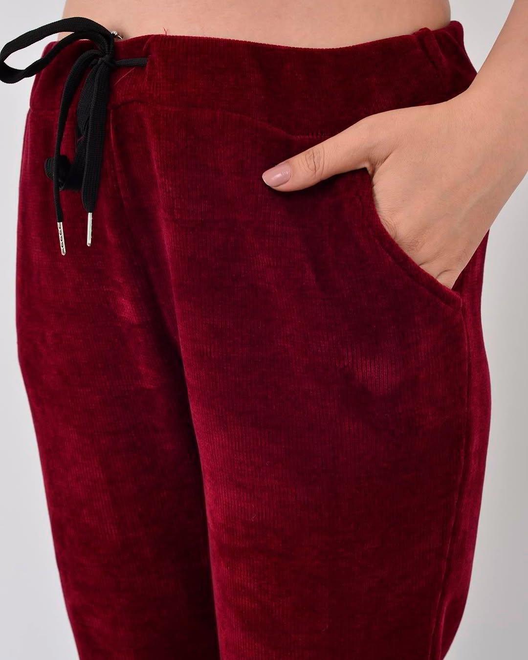 İtalyan Kadife Pantolon - BORDO
