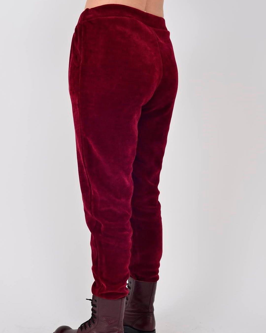 İtalyan Kadife Pantolon - BORDO