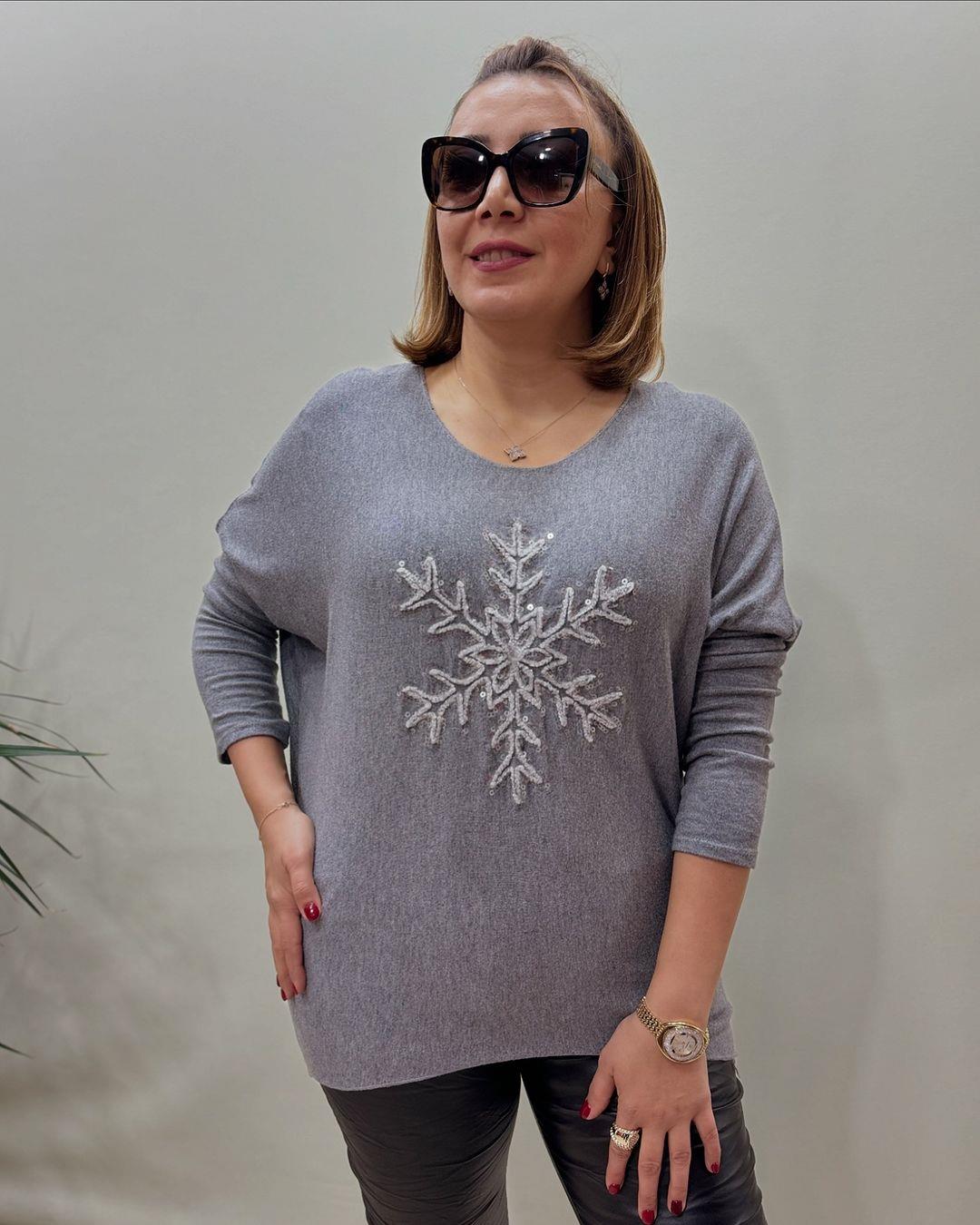 İtalyan Tirko Bluz- GRİ