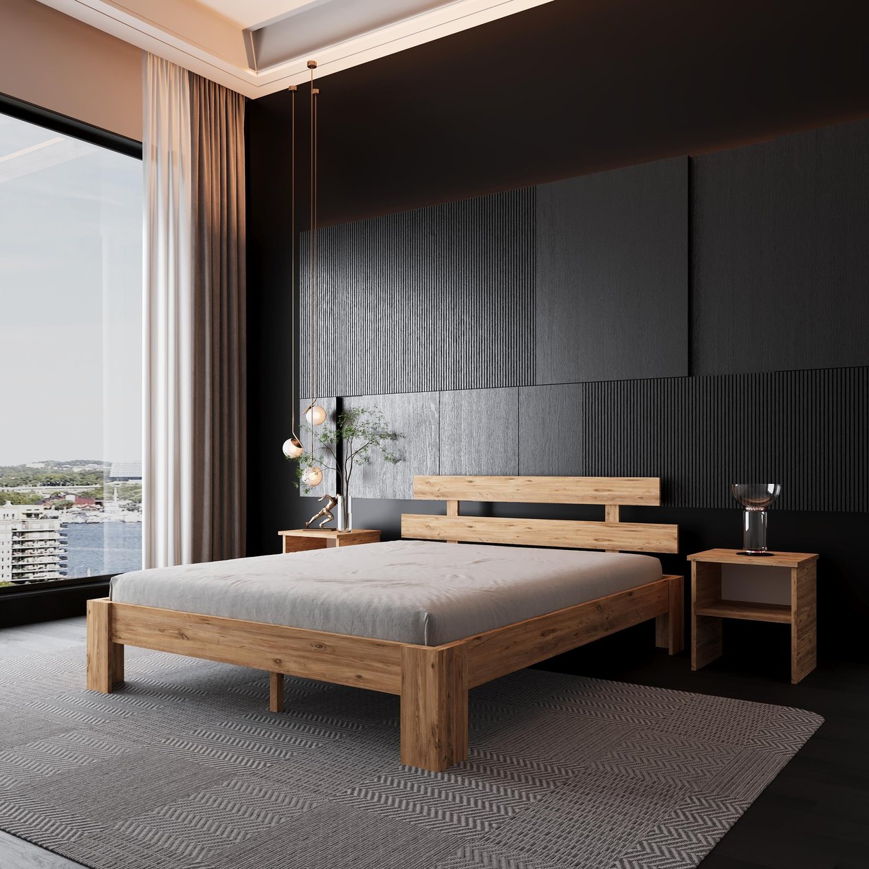 Lotus Atlantik Mdf Karyola | Çift Kişilik Yatak Uyumlu, Kolay Kurulum