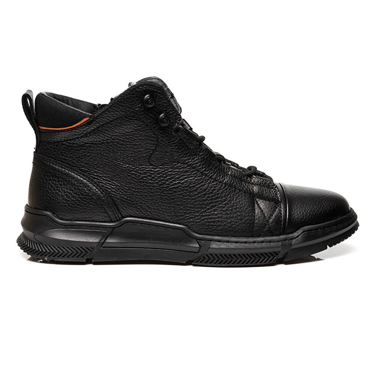 Greyder 14361 Erkek Siyah Hakiki Deri Sneaker Bot 