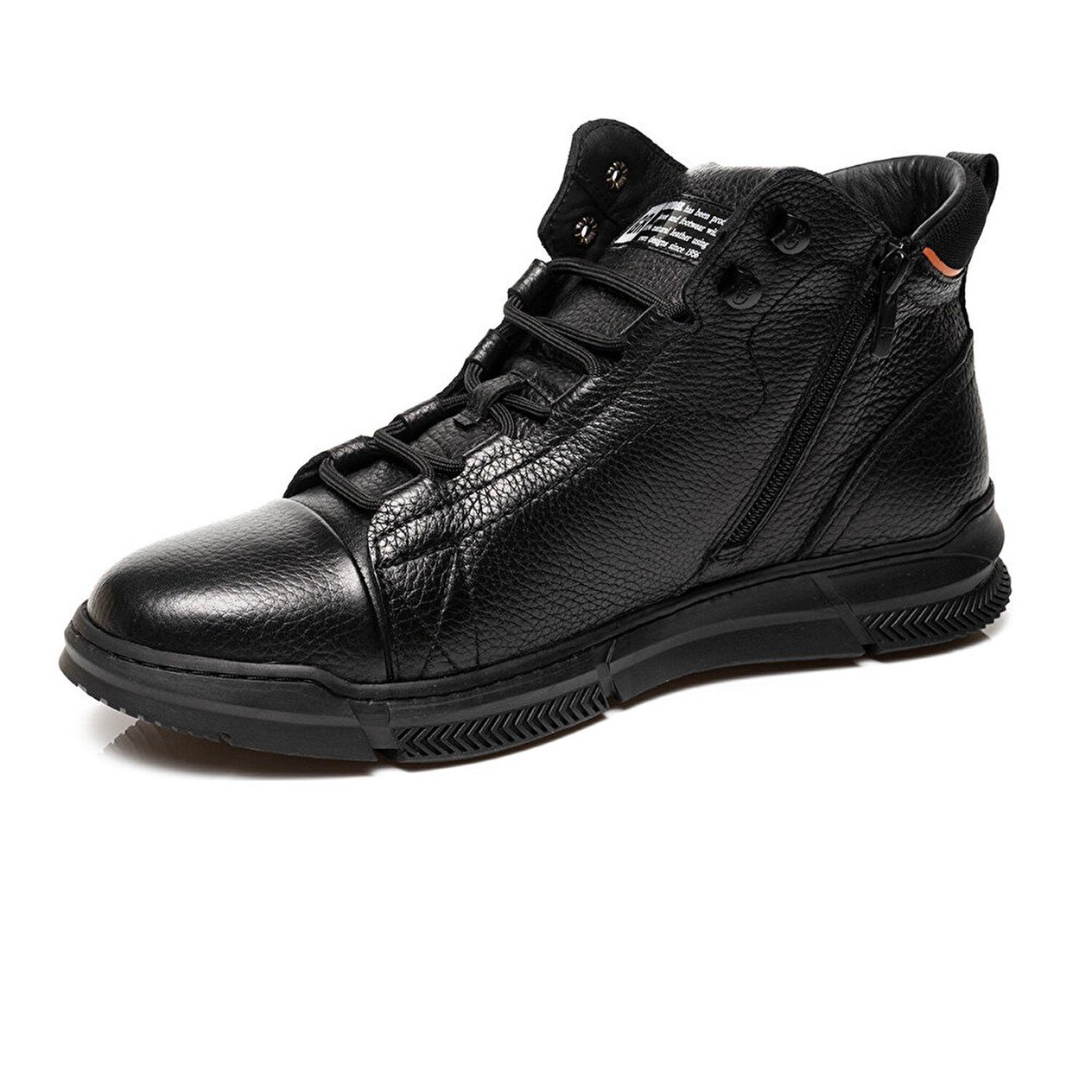 Greyder 14361 Erkek Siyah Hakiki Deri Sneaker Bot 