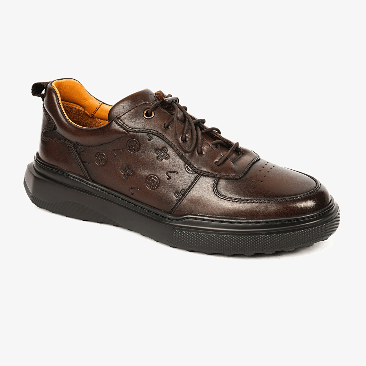 Greyder 17740 Erkek Kahverengi Hakik Deri Sneaker Ayakkabı