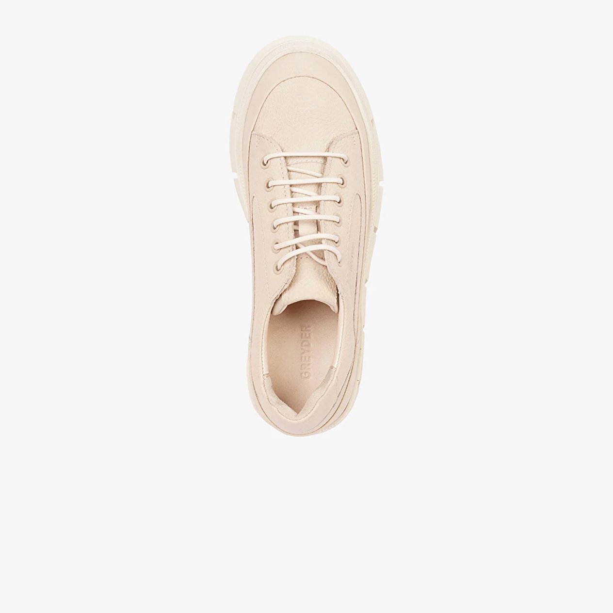 Greyder 32670 Kadın Ekru Hakiki Deri Sneaker Ayakkabı 