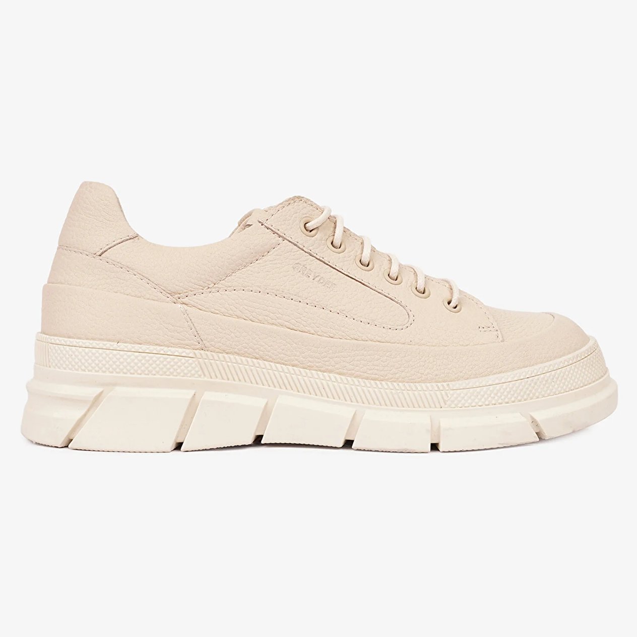 Greyder 32670 Kadın Ekru Hakiki Deri Sneaker Ayakkabı 