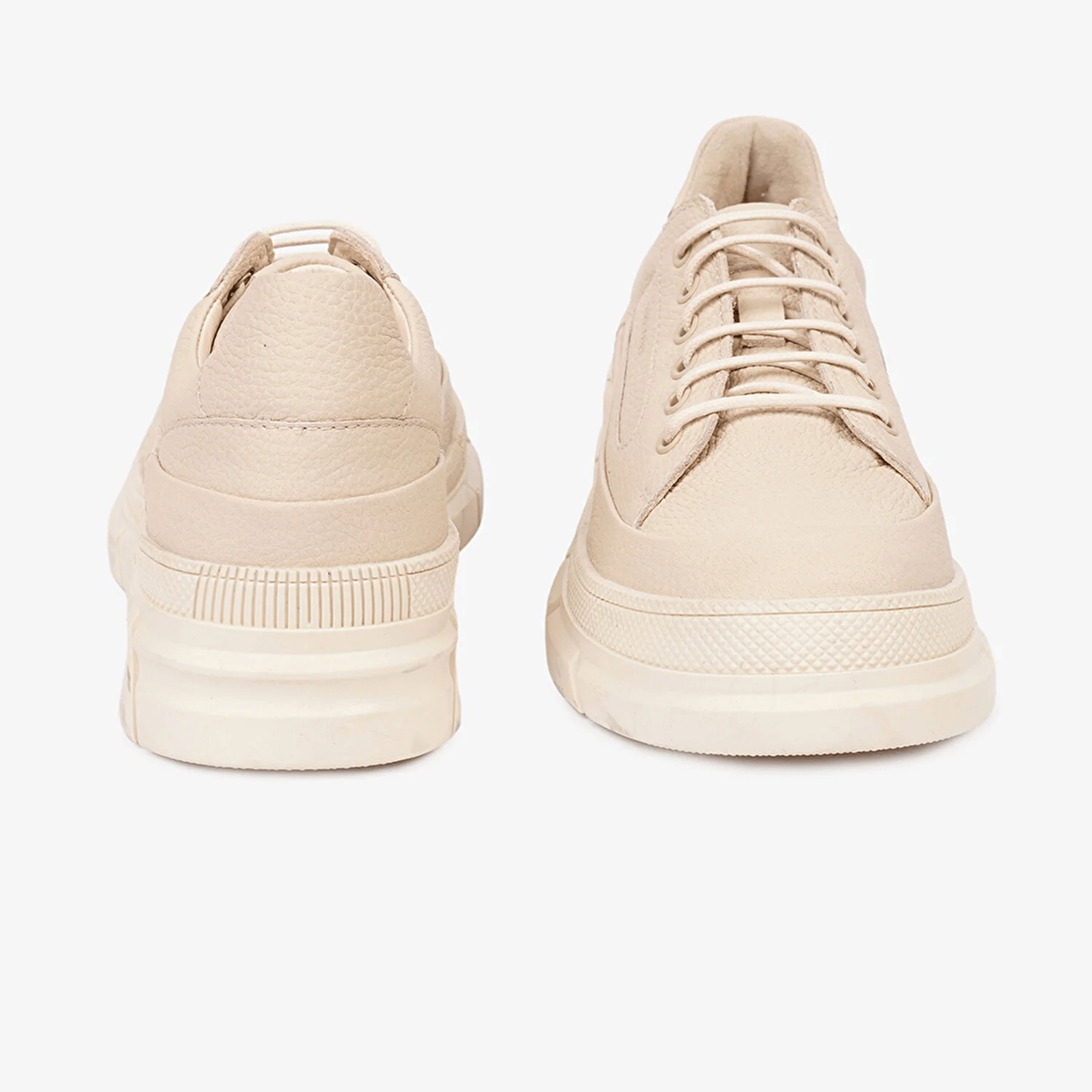 Greyder 32670 Kadın Ekru Hakiki Deri Sneaker Ayakkabı 