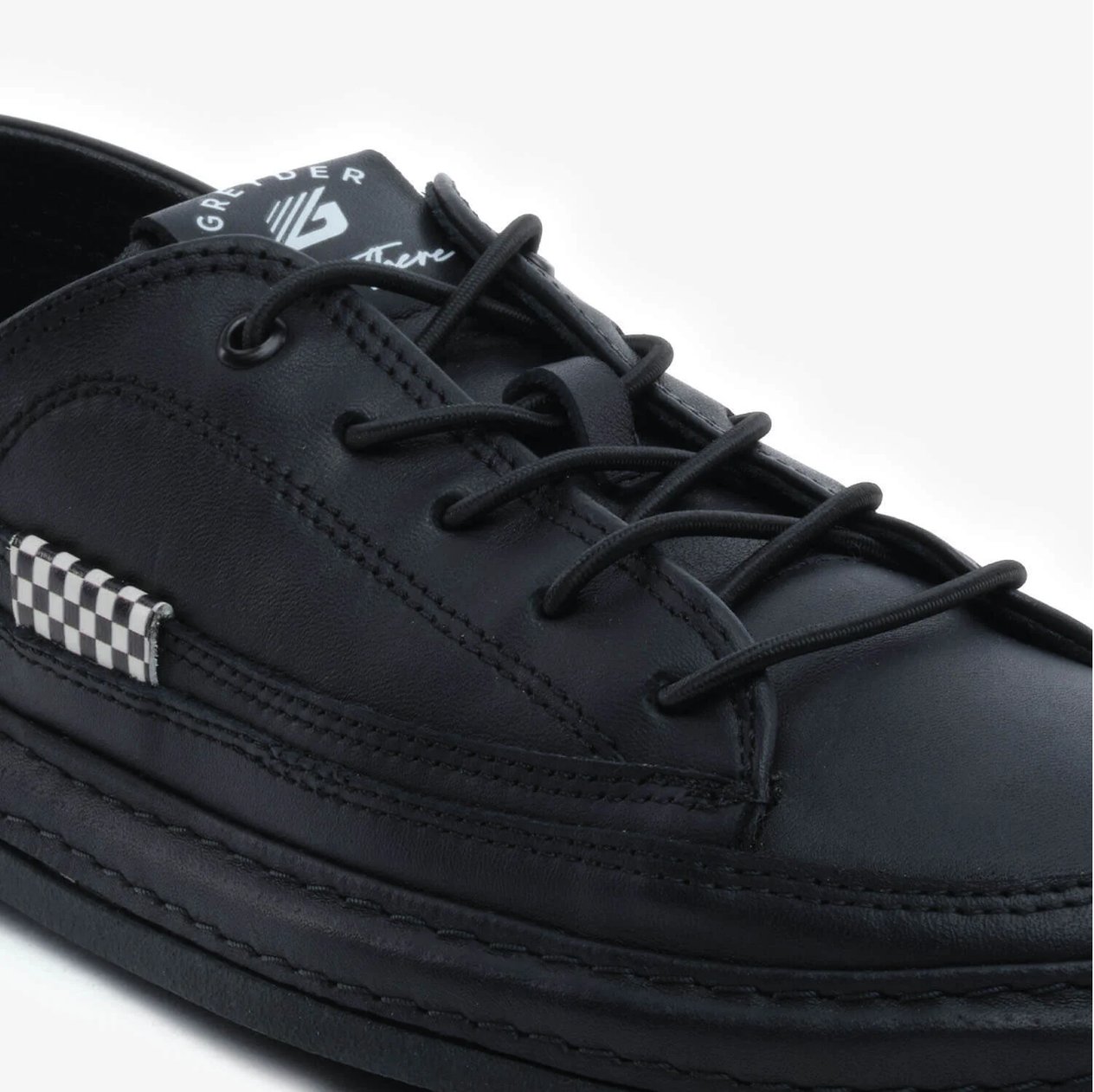 Greyder 33670 Siyah Hakiki Deri Kadın Sneaker Ayakkabı