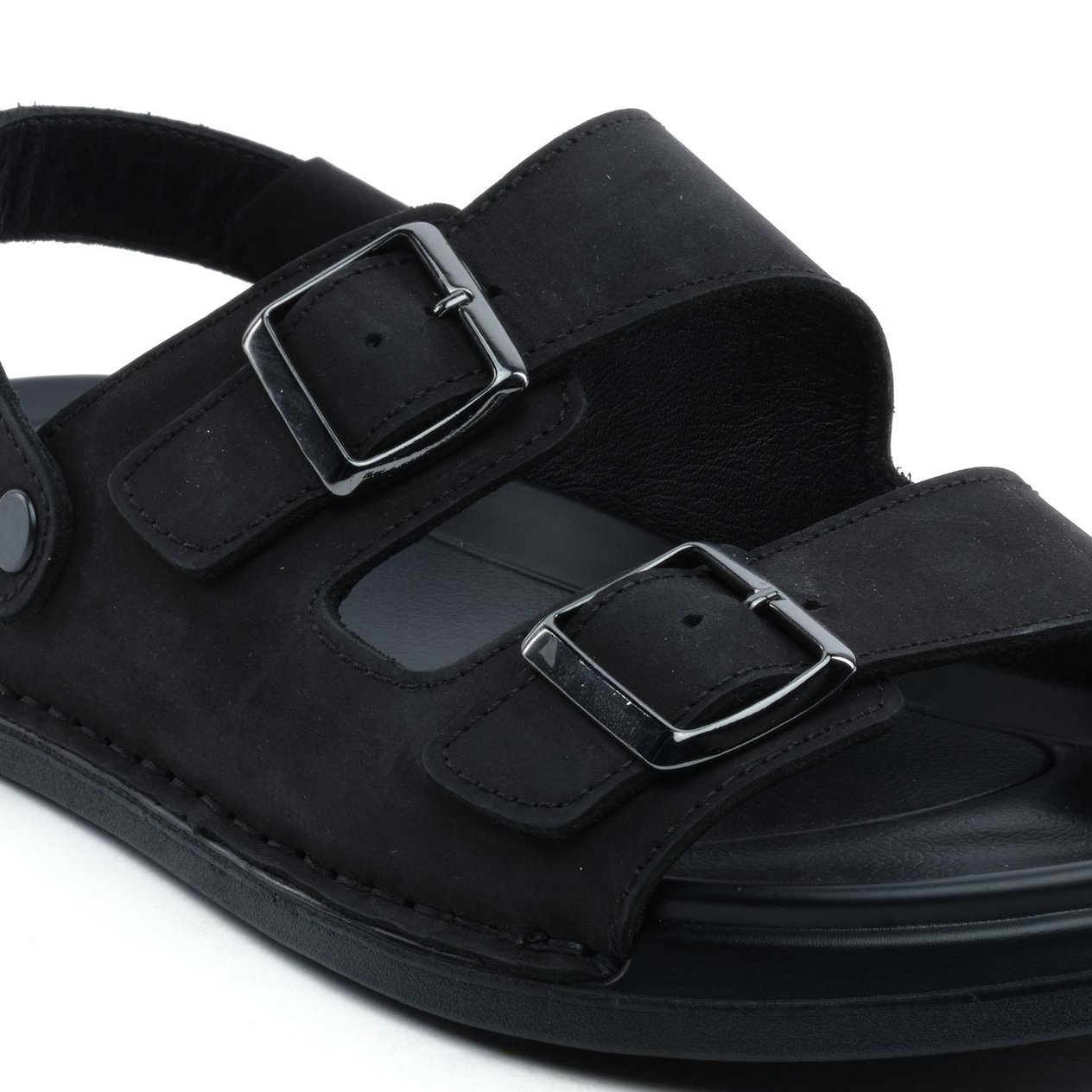 Greyder 64700 Siyah Hakiki Deri Erkek Sandalet