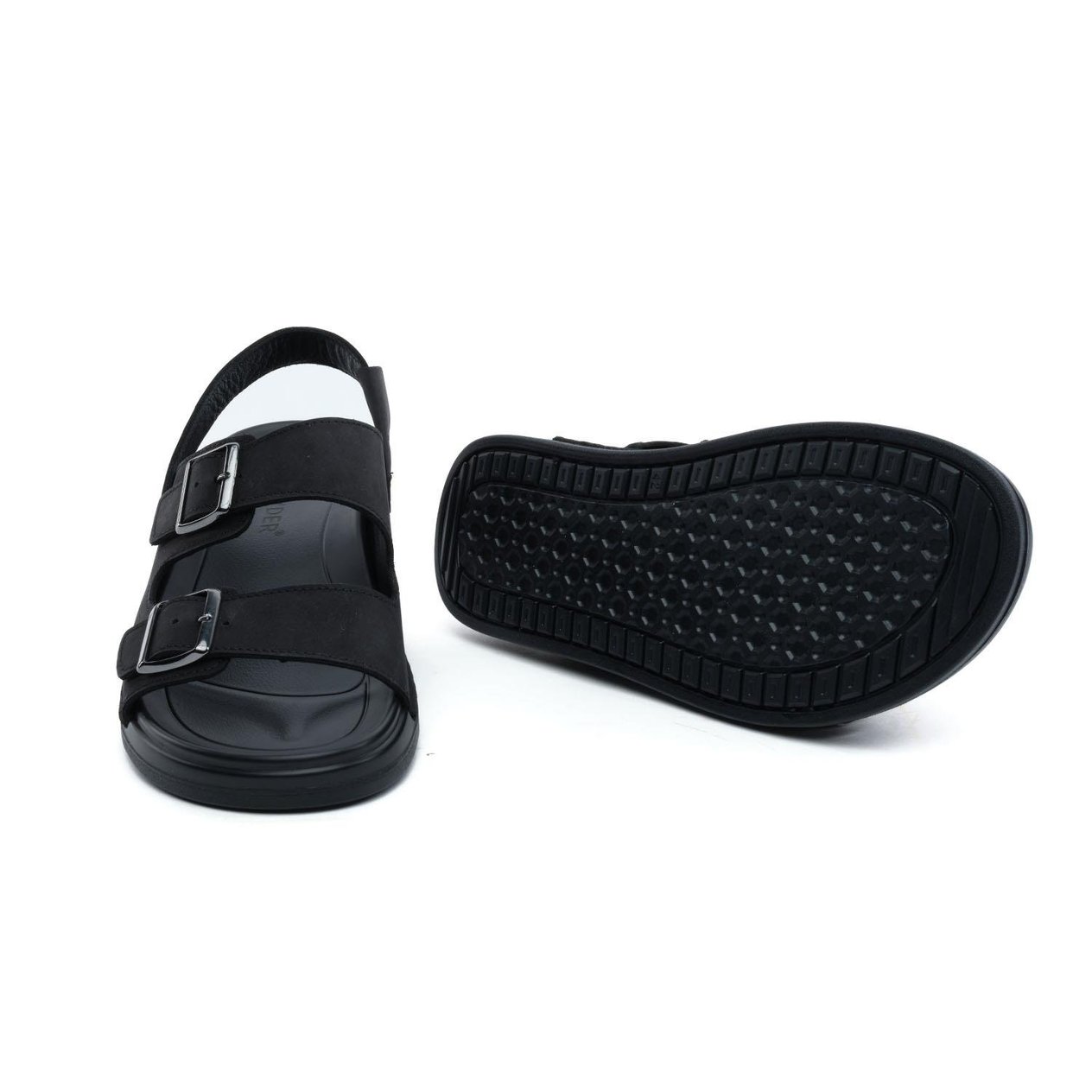 Greyder 64700 Siyah Hakiki Deri Erkek Sandalet