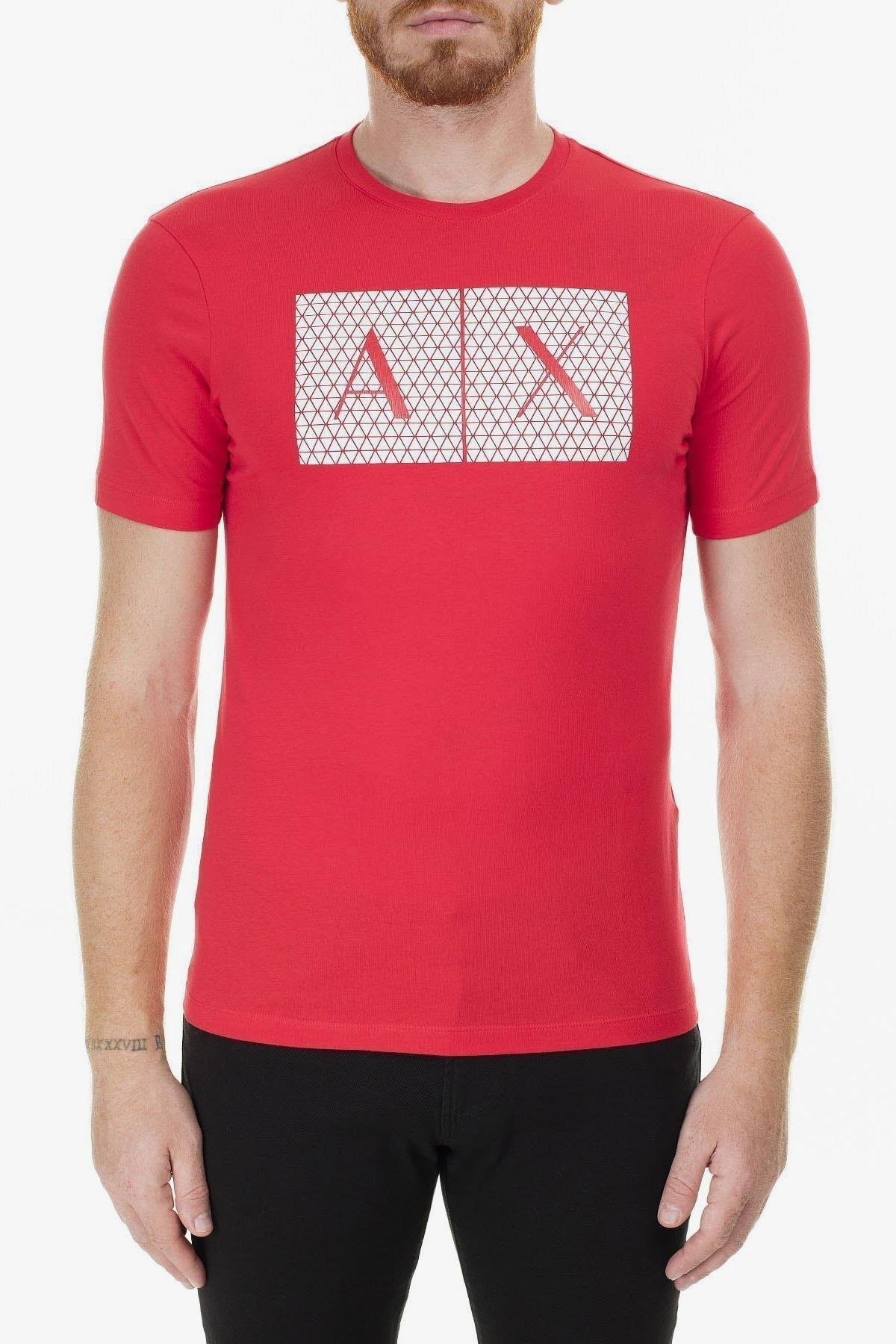 Armani Echange Bisiklet Yaka Erkek Kırmızı T-Shirt