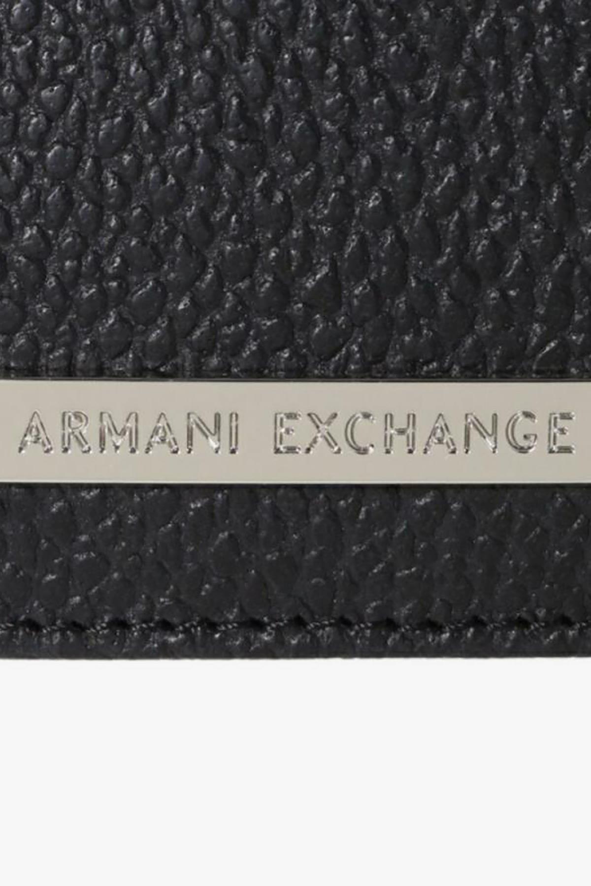 Armani Exchange % 100 Deri Siyah Erkek Cüzdan