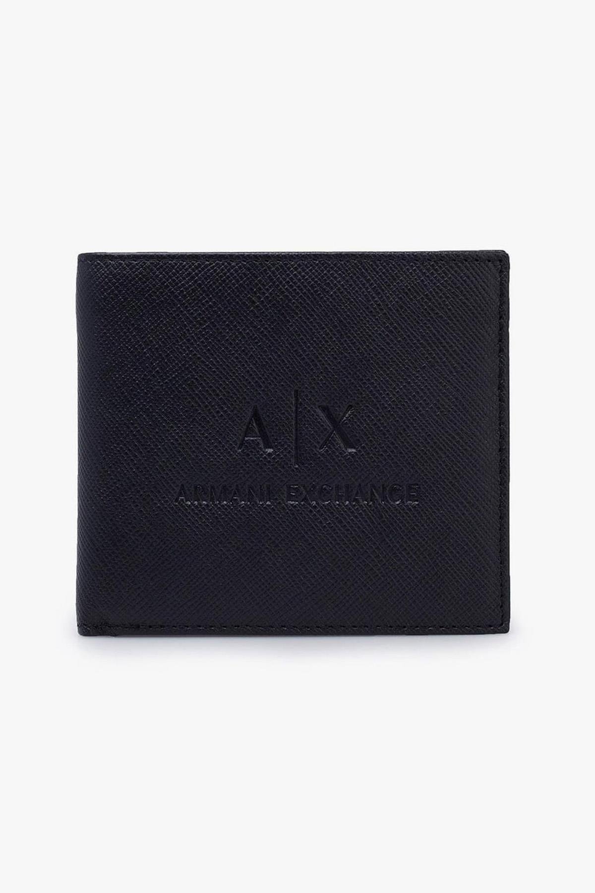 Armani Exchange Lacivert % 100 Deri Erkek Cüzdan