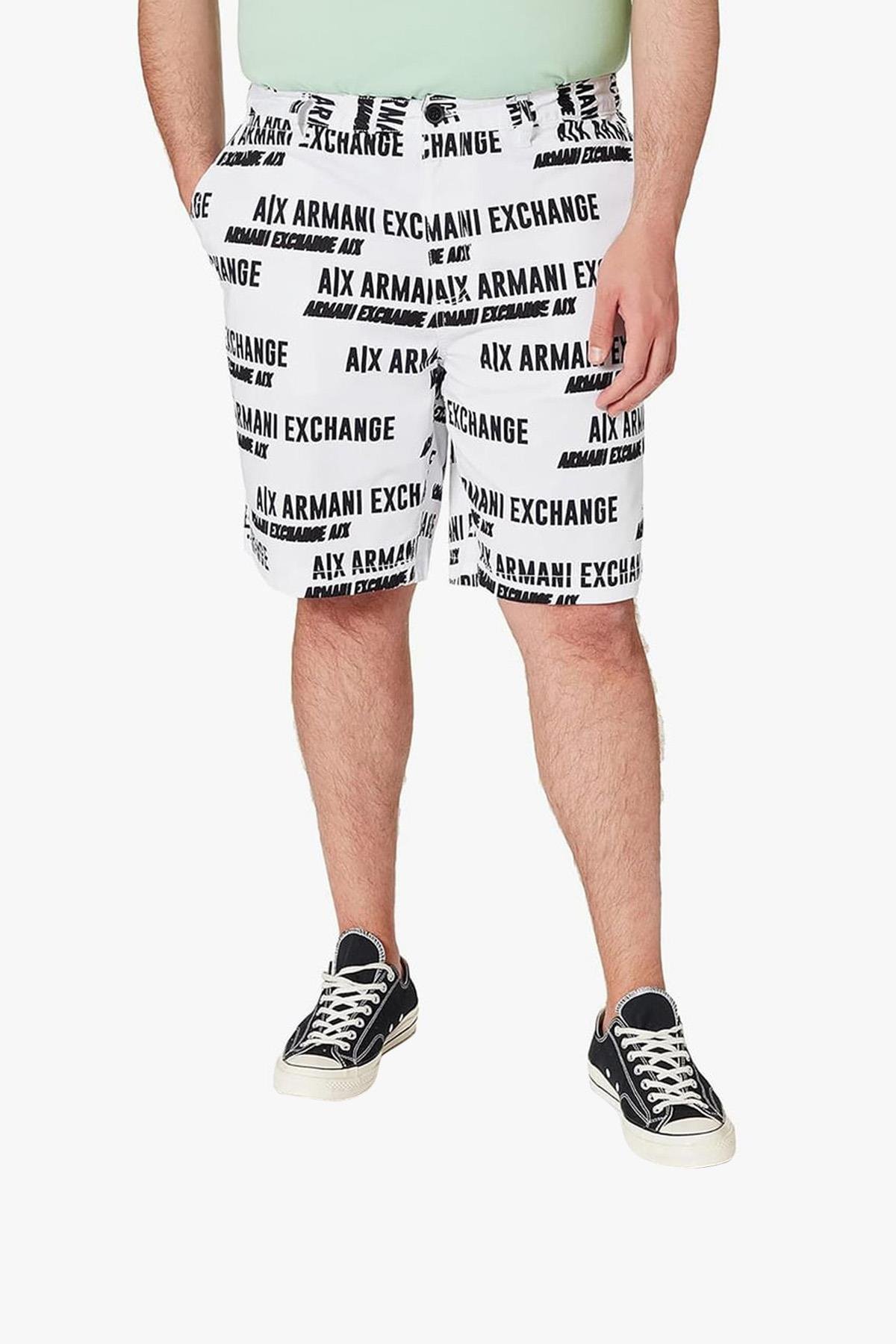 Armani Exchange Pamuklu Cepli Erkek Bermuda Şort
