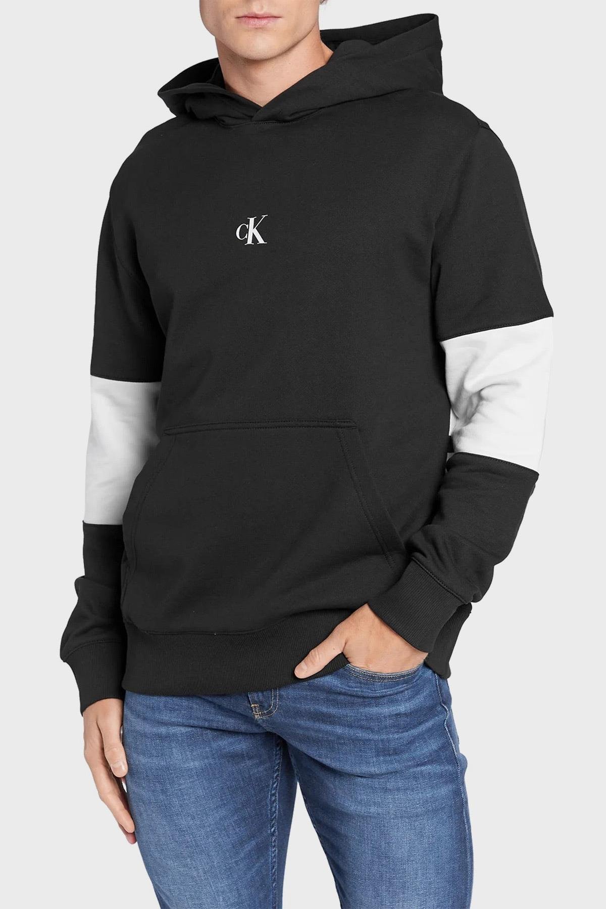 Calvin Klein Erkek Sweatsirht Hoodie Stripe J30J321882 CK