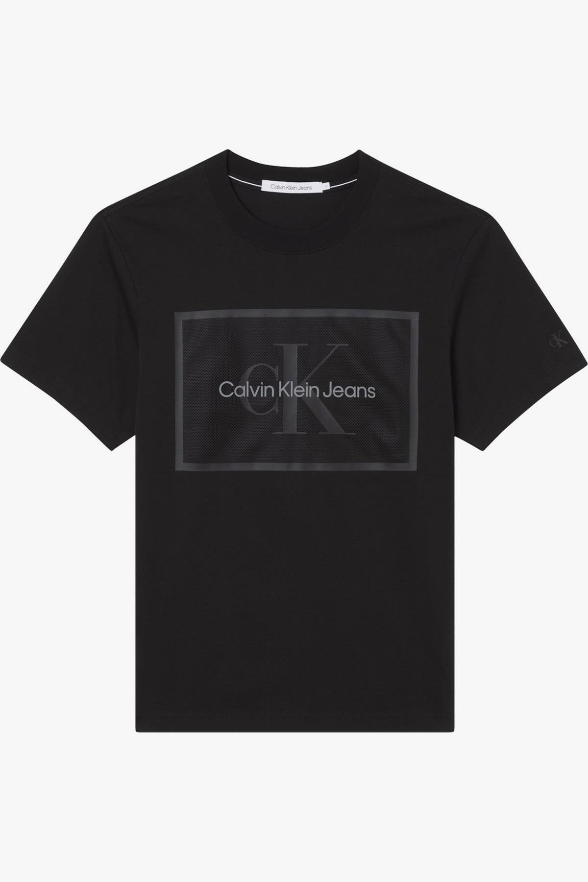 Calvin Klein Erkek T-Shirt Monologo Black Archival J30J321723 CK