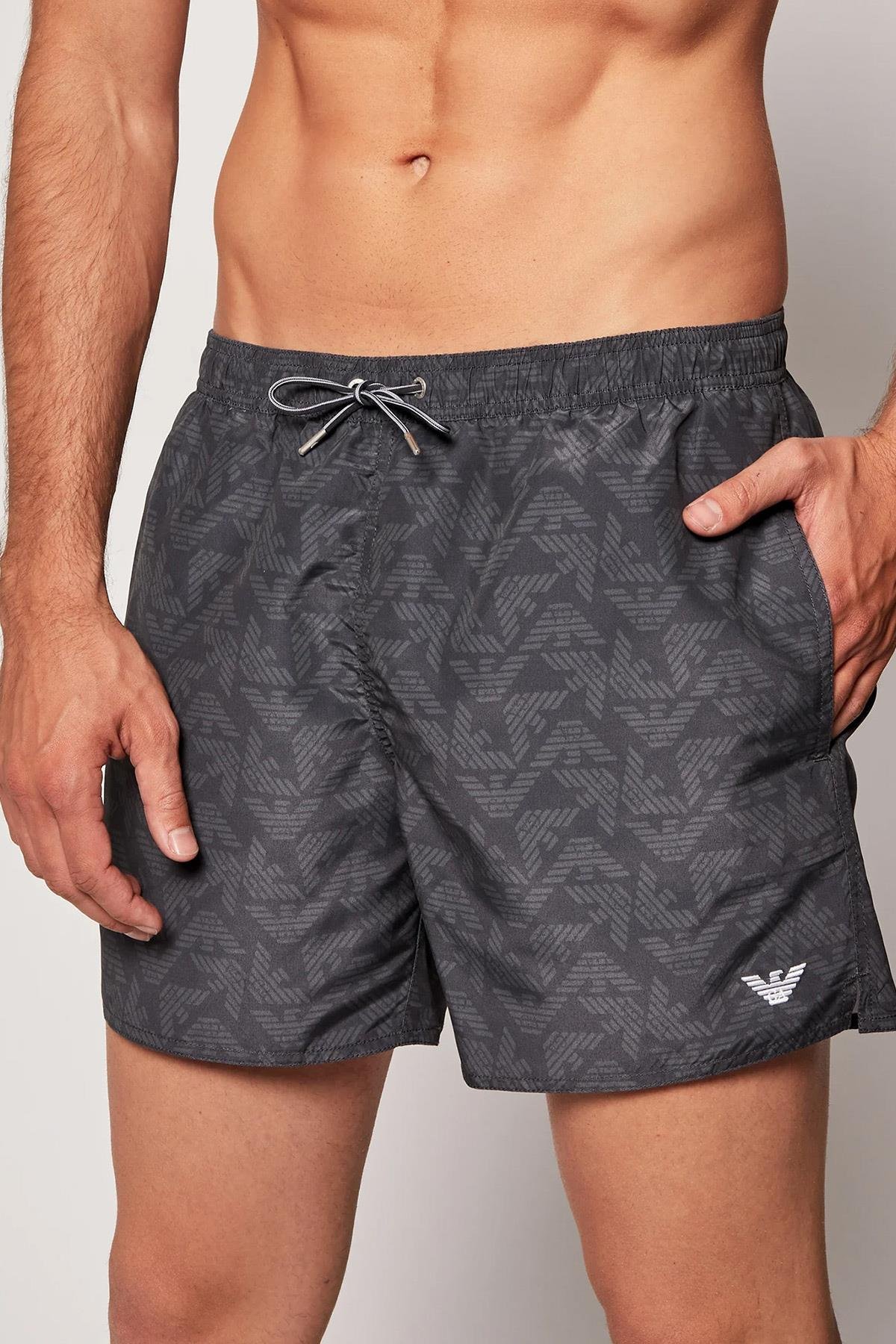 Emporio Armani Antrasit Erkek Deniz Şort 2117400P429