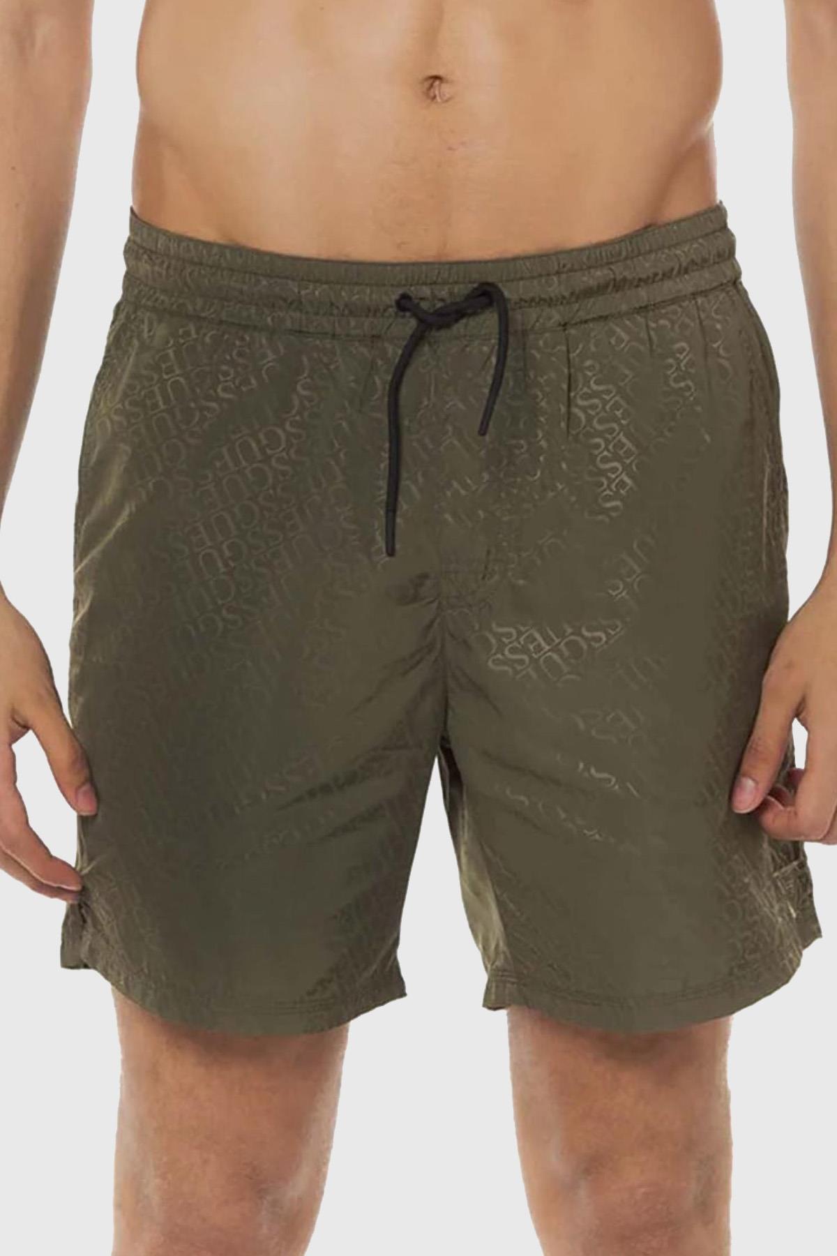Guess Erkek Desenli Düz Mayo Deniz Şortu F3GT04-WO07F