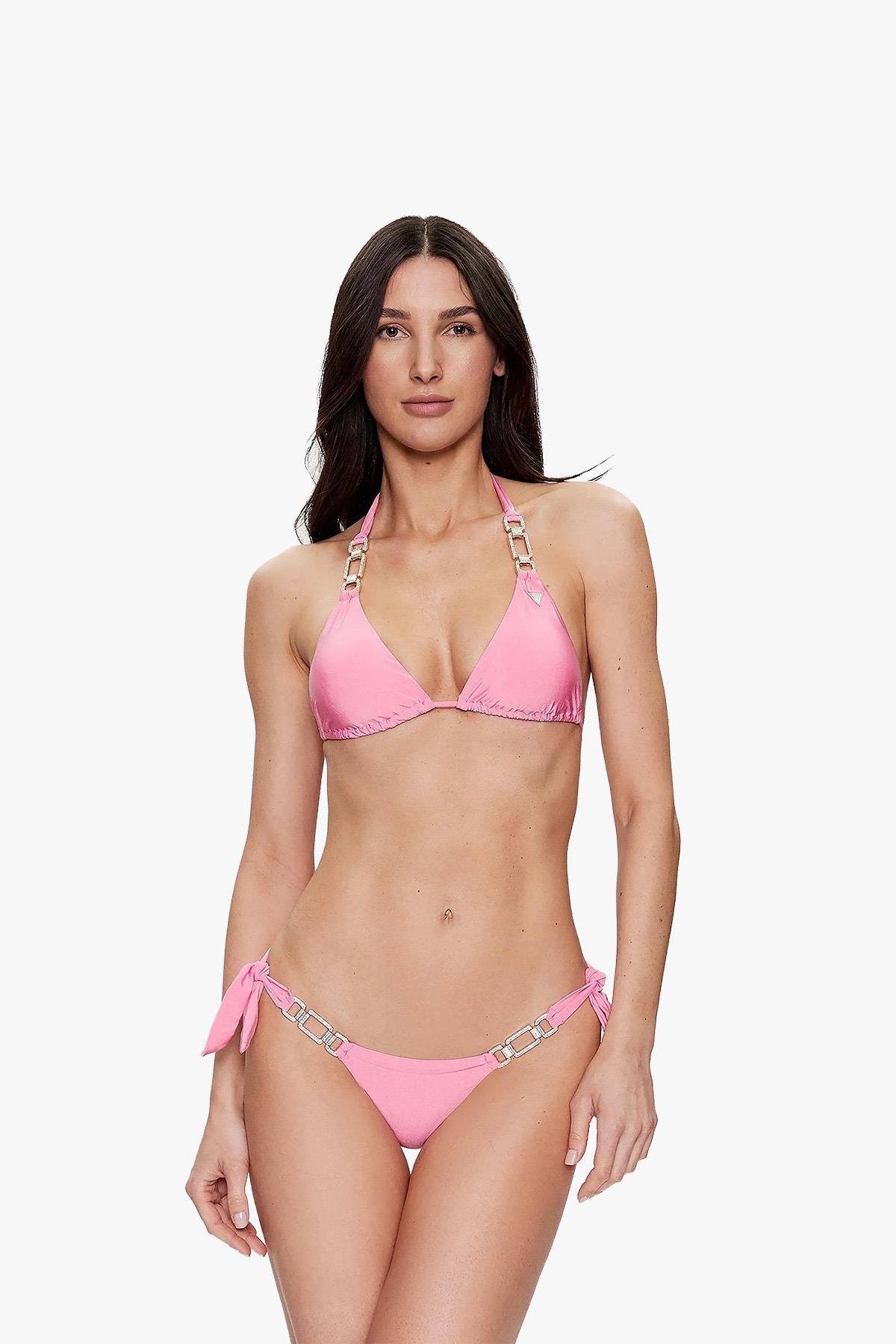 Guess Kadın Bağlama Detaylı Gold Jevel  Bikini Üstü E3GJ1-1MC04Q