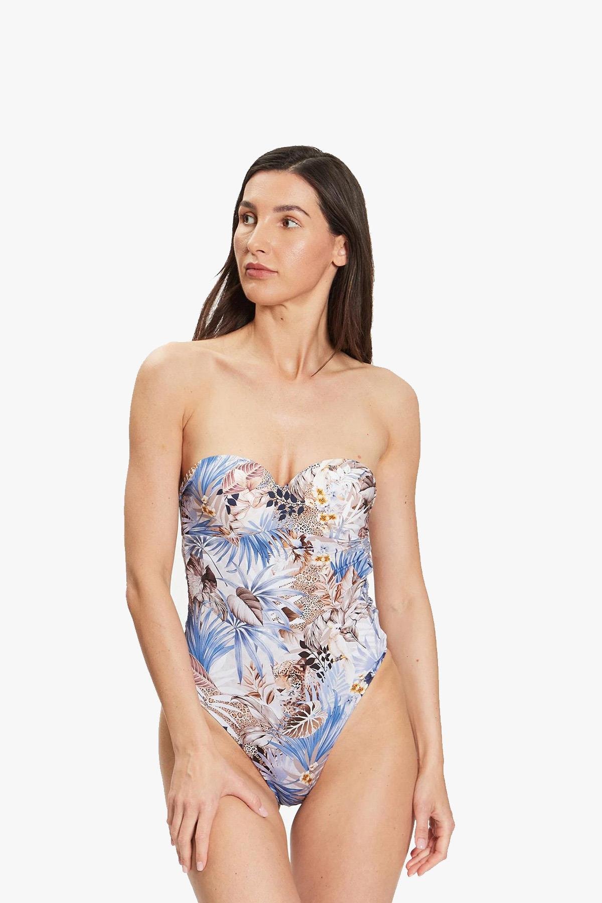 Guess Kadın Leopar Desenli One Piece Mayo E3GJ08-MC04R