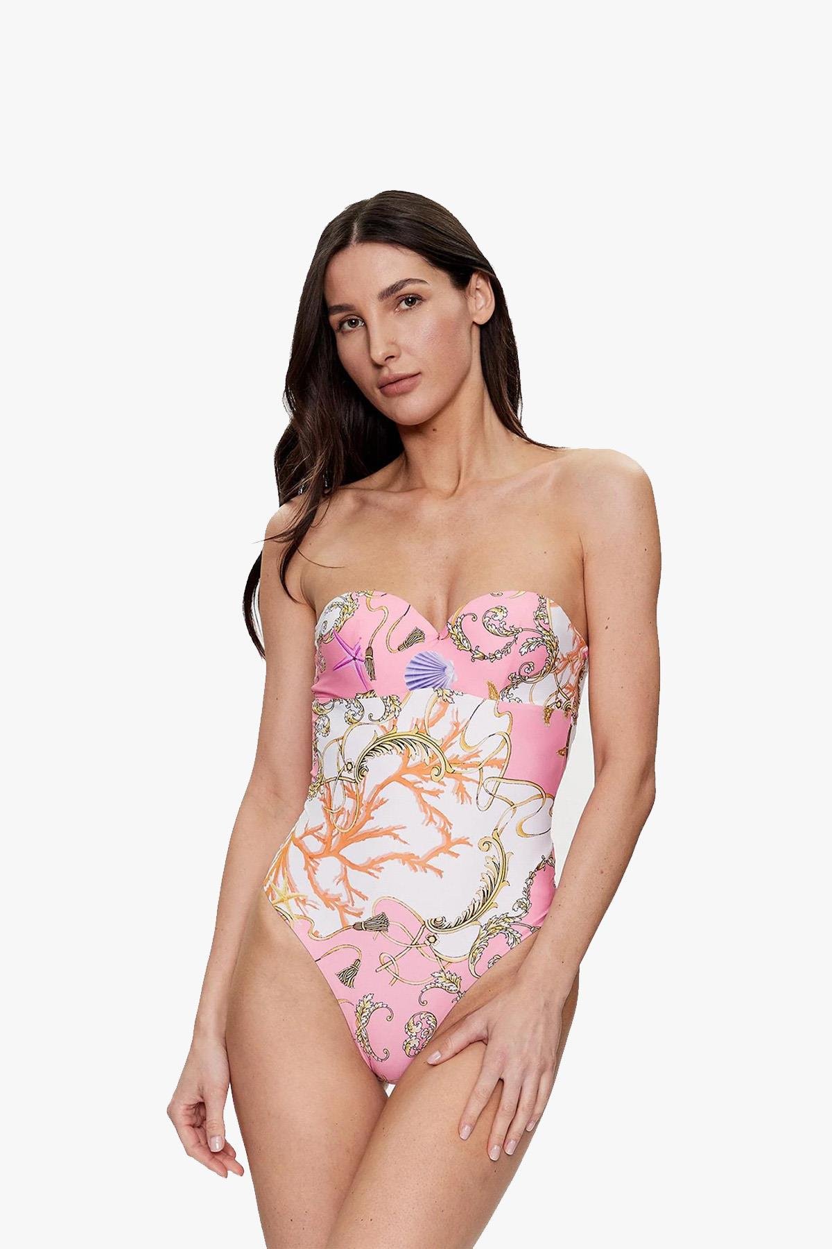 Guess Kadın Leopar Desenli One Piece Mayo E3GJ08-MC04R