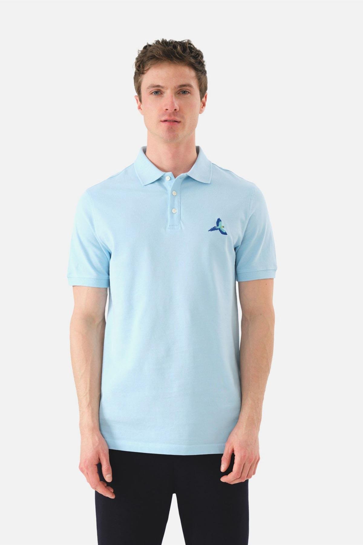 John Frank Açık Mavi Erkek Polo T-Shirt