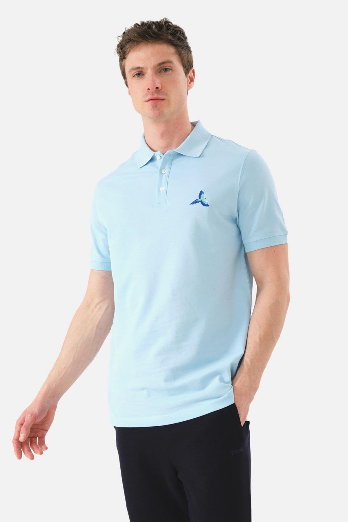 John Frank Açık Mavi Erkek Polo T-Shirt