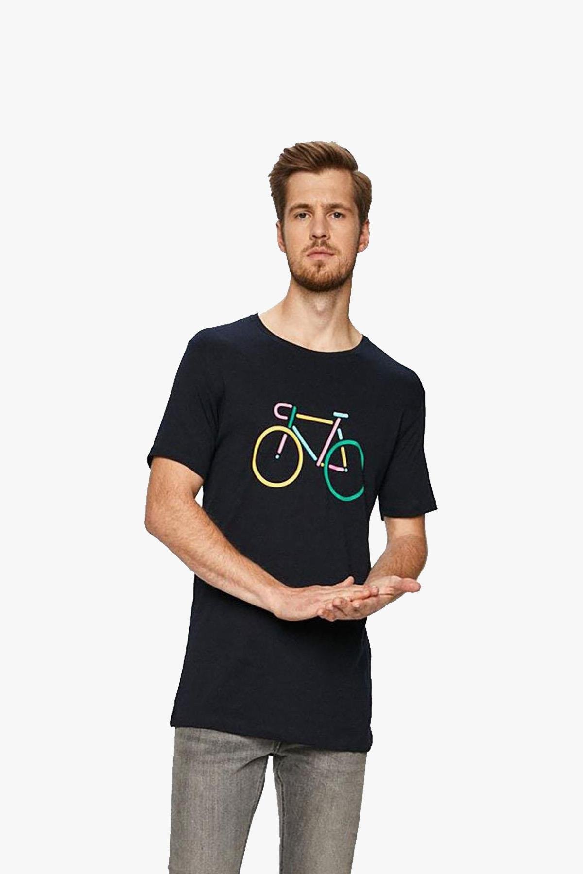 John Frank Bisiklet Multicolor Erkek T-Shirt
