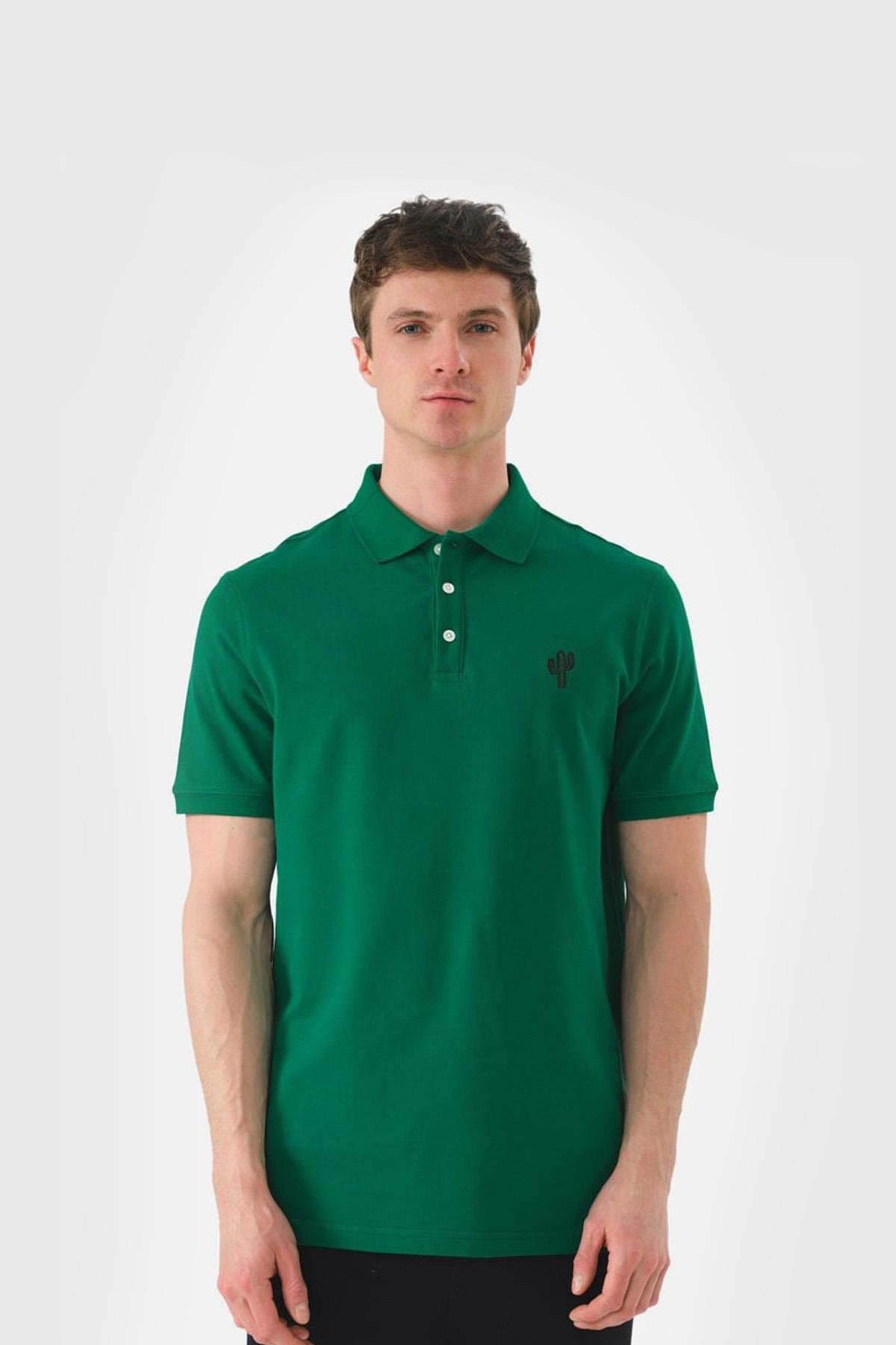 John Frank Cactus Erkek  Polo T-Shirt