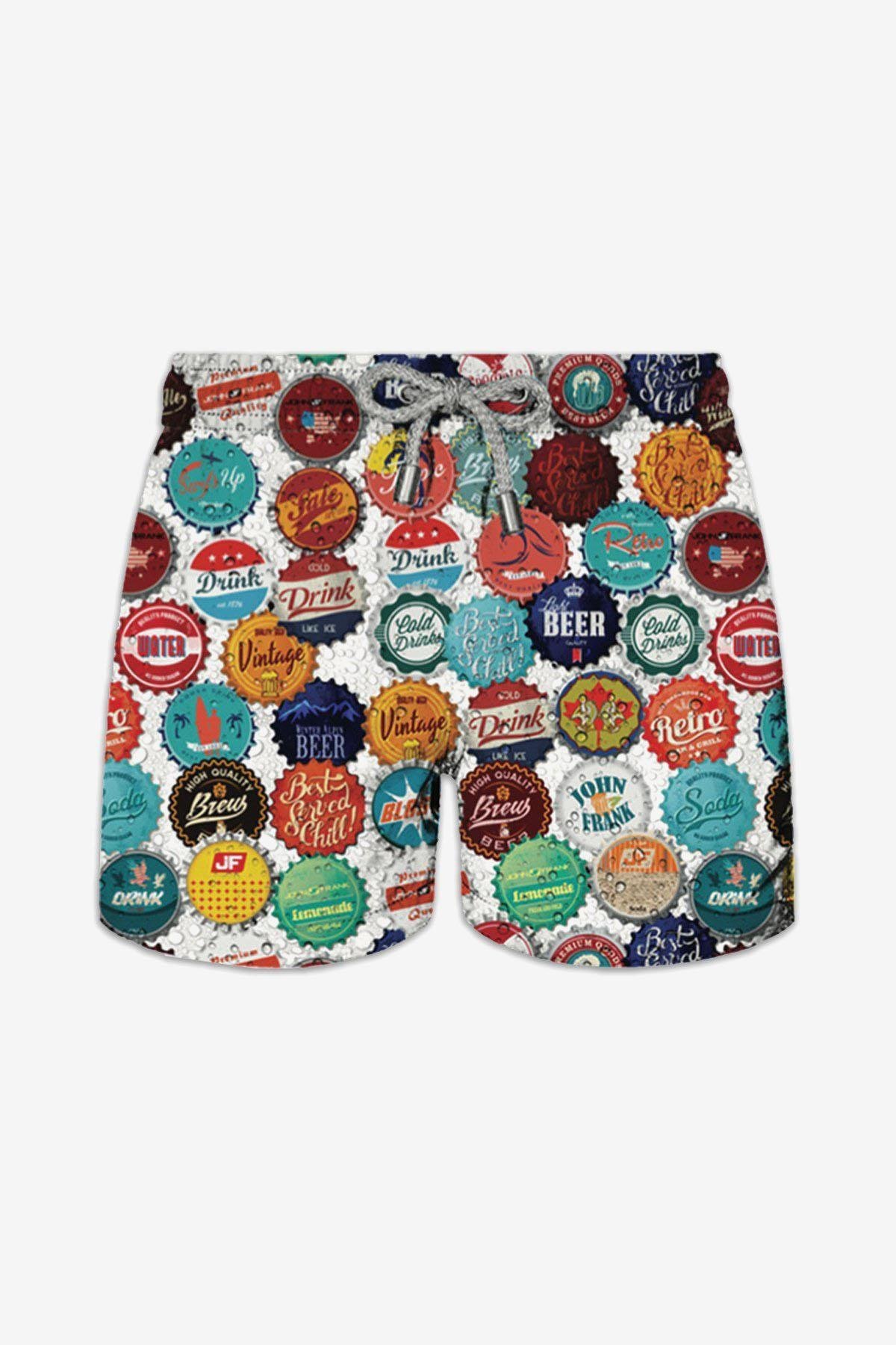 John Frank Erkek Çocuk Beercap Multicolor Deniz Şortu