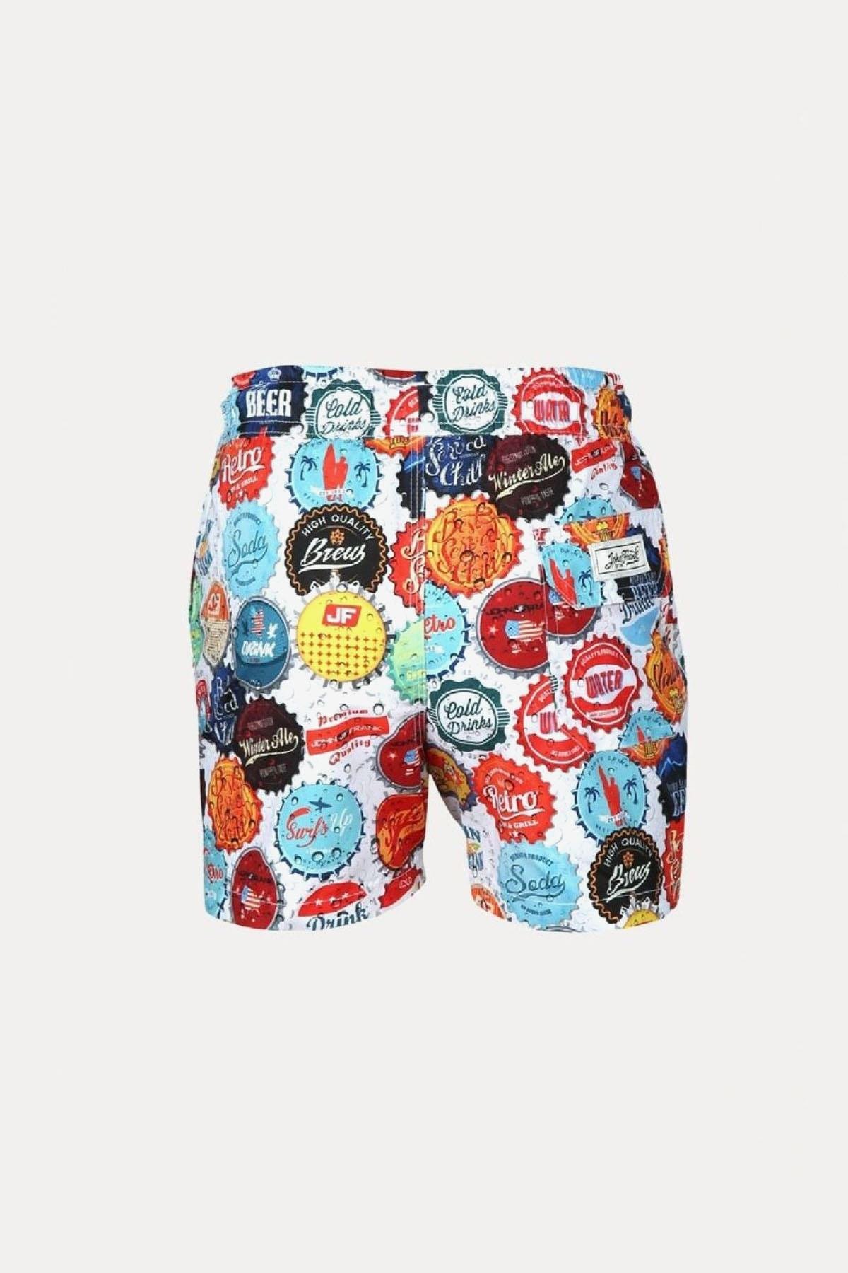 John Frank Erkek Çocuk Beercap Multicolor Deniz Şortu