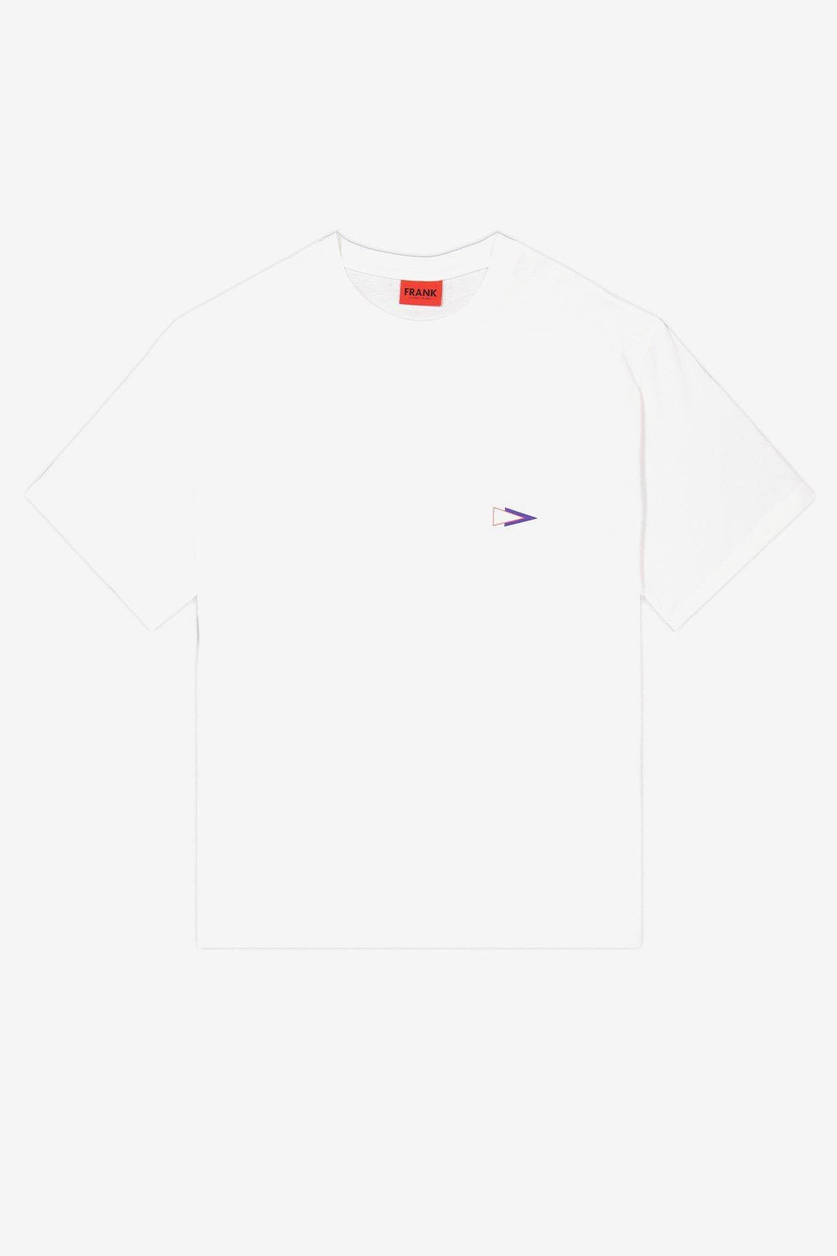 John Frank Flags Beyaz Erkek Oversize T-Shirt