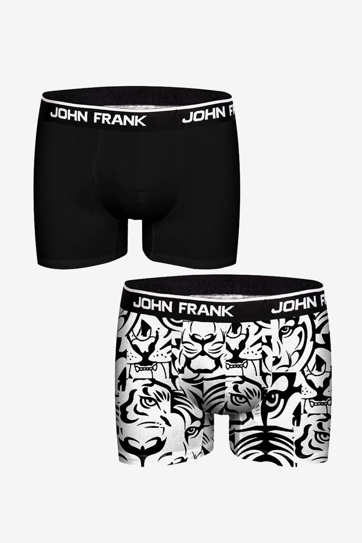John Frank İkili Siyah Tora Boxer