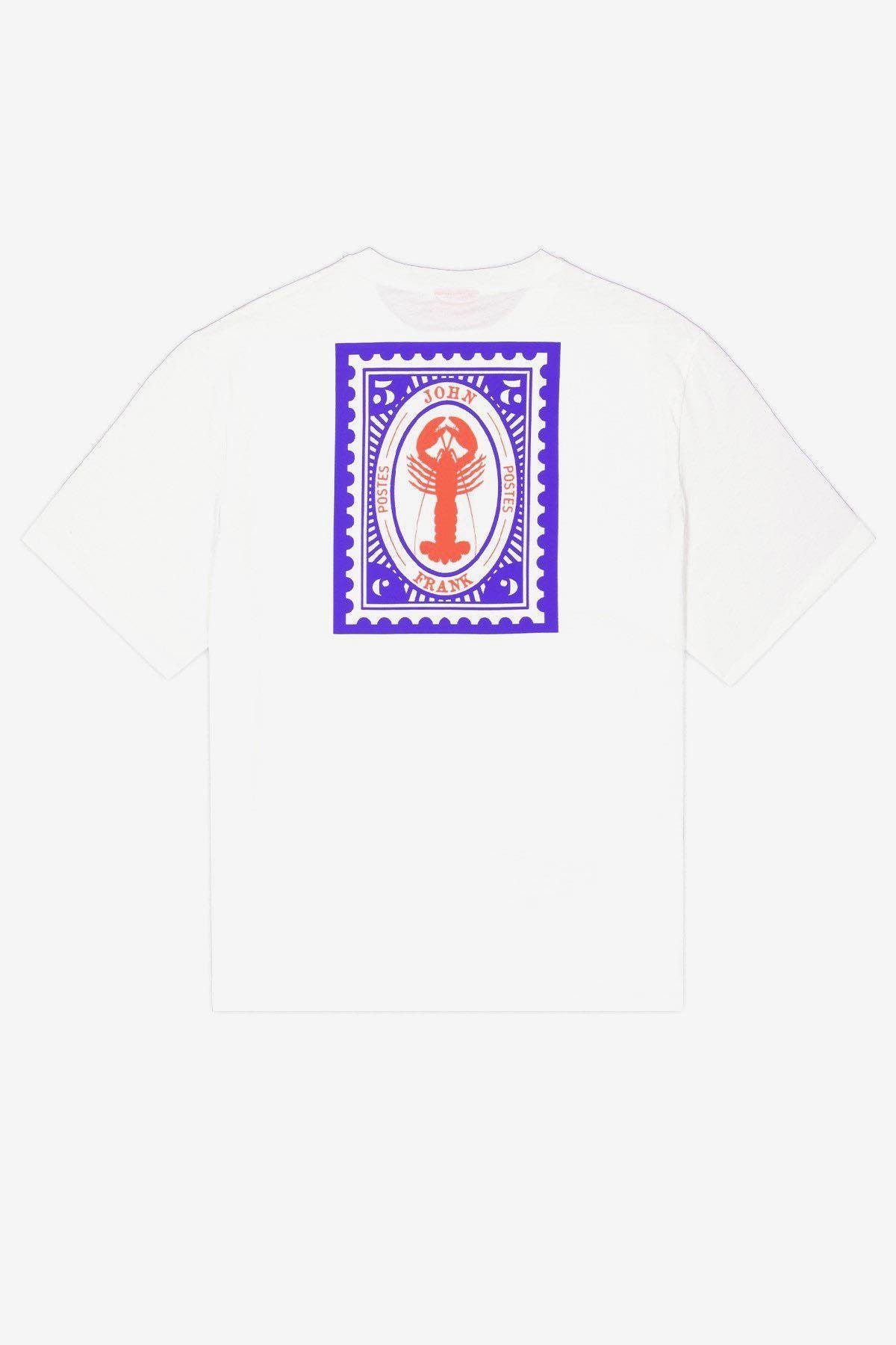 John Frank Lobster Oversize Beyaz Erkek T-Shirt