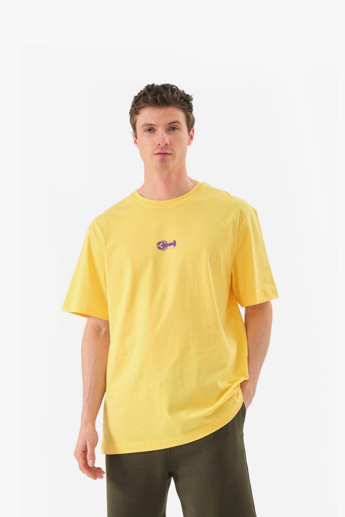 John Frank Lobster Oversize Sarı Erkek T-Shirt