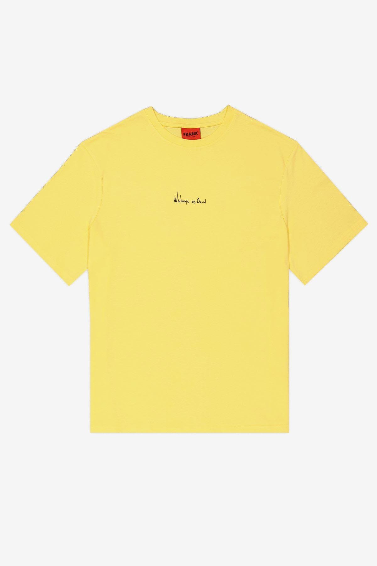 John Frank On Board Oversize Sarı Erkek T-Shirt