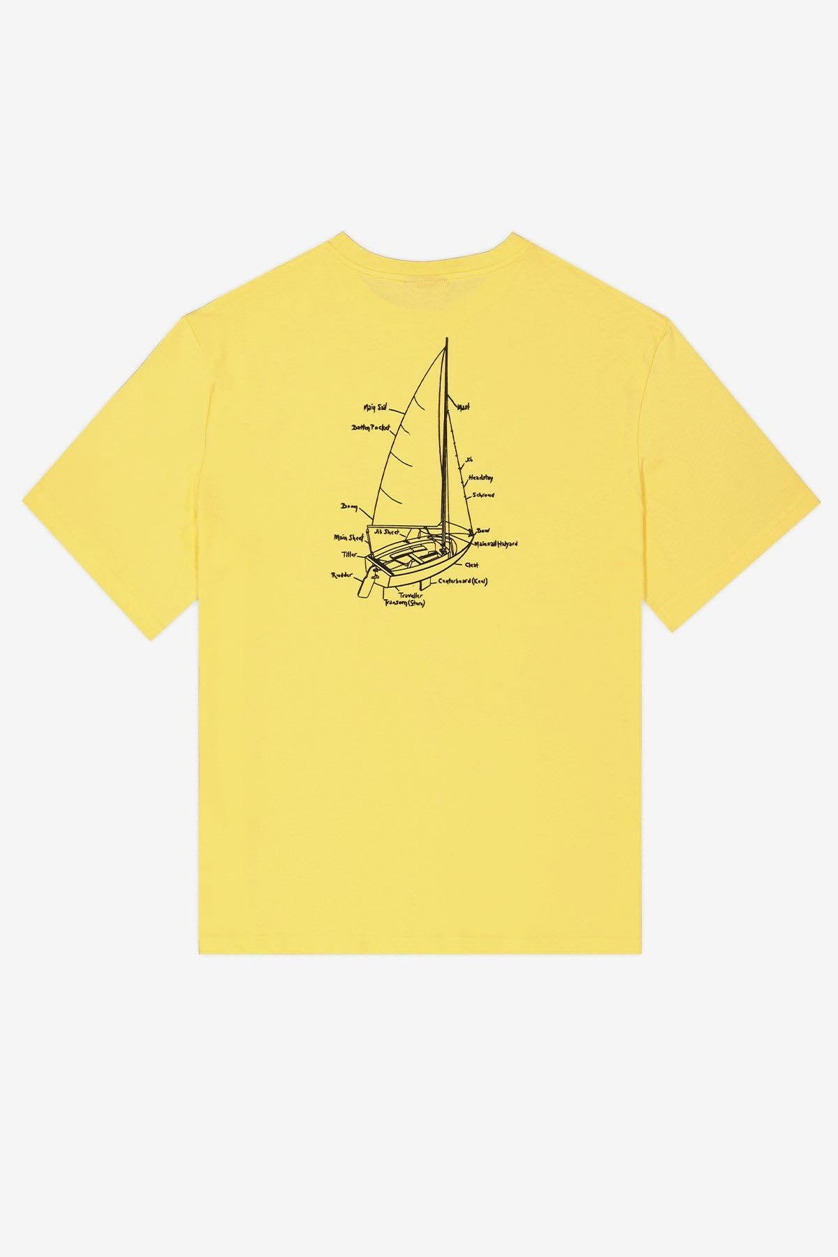 John Frank On Board Oversize Sarı Erkek T-Shirt