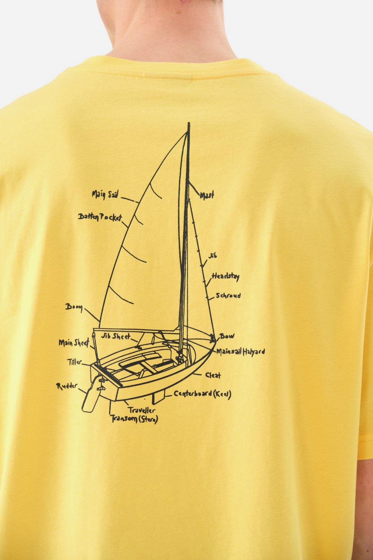 John Frank On Board Oversize Sarı Erkek T-Shirt