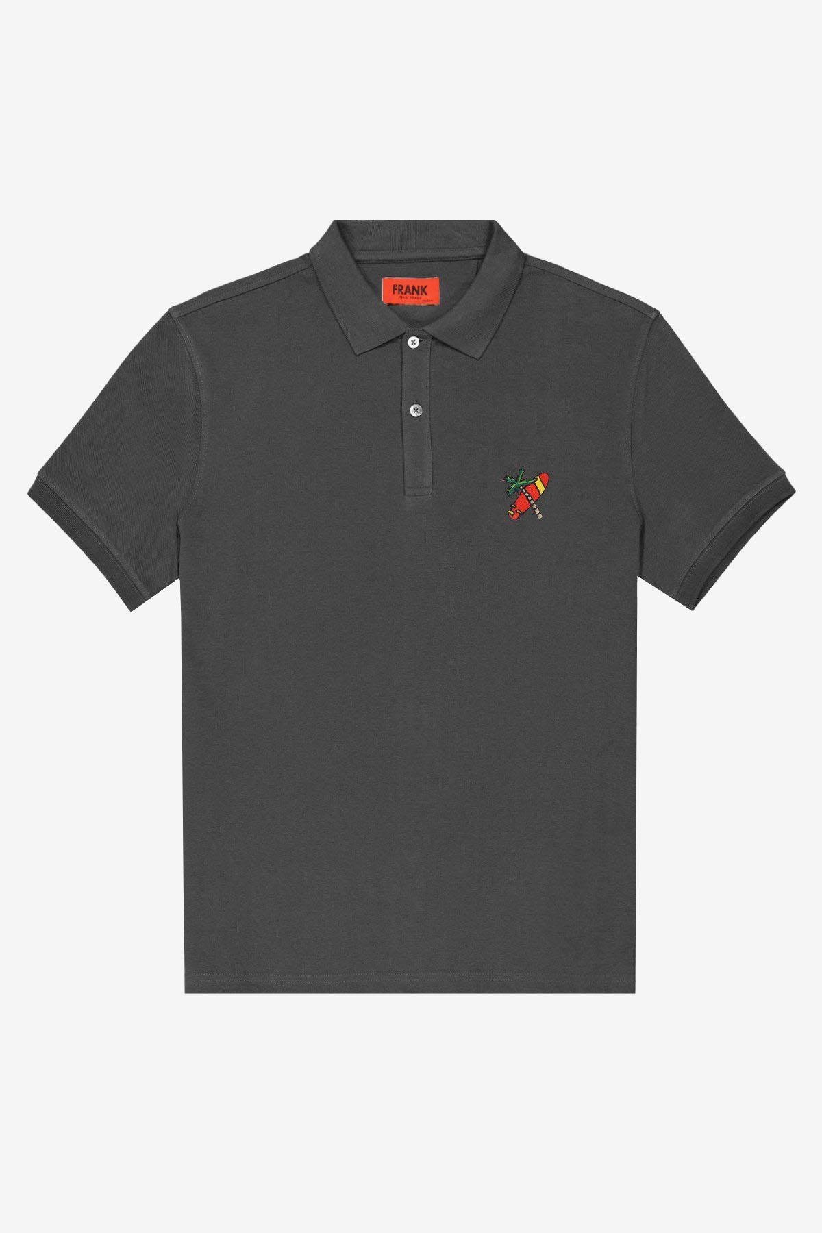John Frank Surf Antrasit Erkek Polo T-Shirt