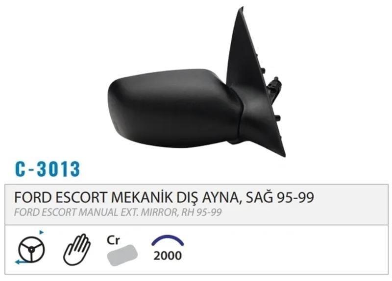 DIŞ DİKİZ AYNASI MEKANİK SAĞ ESCORT 95-01 M003.301 3