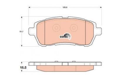 DISK BALATA FORD FIESTA VI 2008- 1.4,1.6 TDCI ON GDB1893