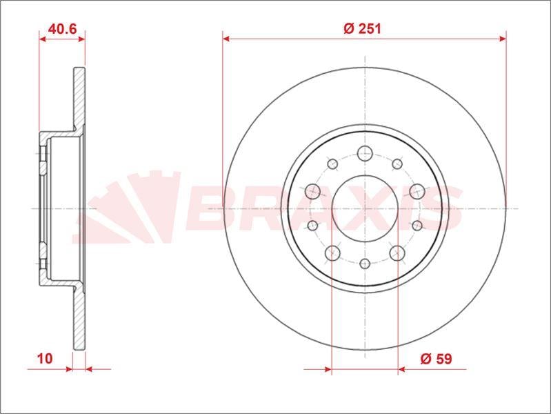 FREN DISKI ARKA FIAT 500L 0.9 1.3D 1.4 1.6D 12> EGEA 15>