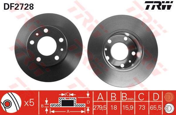 FREN DİSKİ ÖN 14Q DUCATO 94>06 / BOXER 94>06 / JUMPER 94>06 DÜZ 280mm