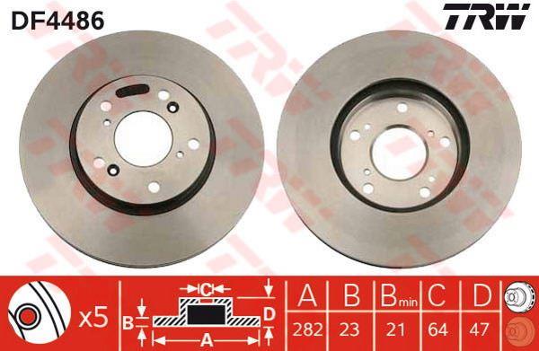 FREN DİSKİ ÖN CIVIC 01>11 CRV 02>06 FR-V 05> STREAM 00> HAVALI 282mm