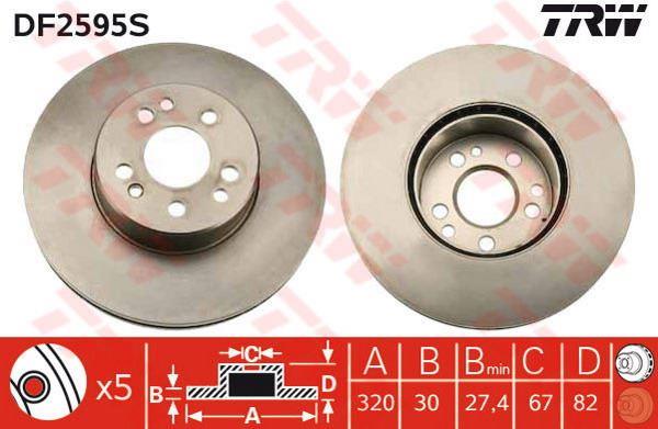 FREN DİSKİ ÖN MERCEDES W140 93>98 HAVALI 320mm