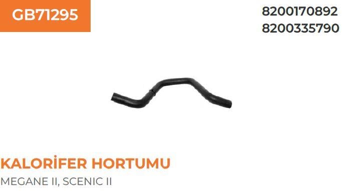 KALORİFER HORTUMU MEGANE II LOGAN 1.4 HB 02>09