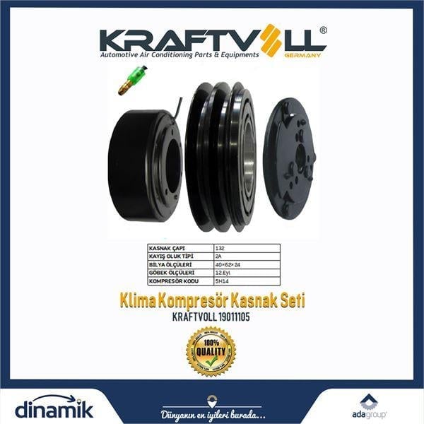 KLIMA KOMPRESOR KASNAK SETI 12V 5H14 VOLVO SCANIA FH P G R T